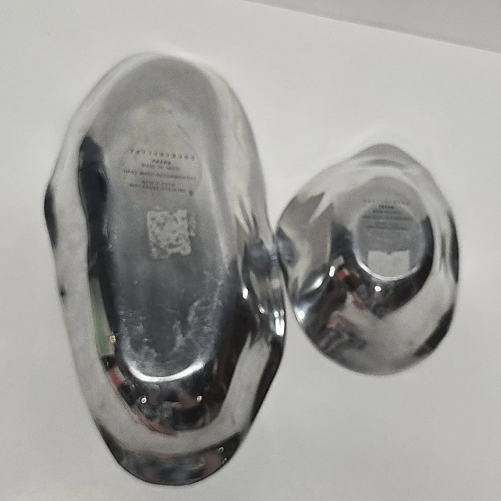 Pottery Barn Pasha Metal Polished Serving Bowls Set Of 2